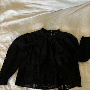 Express Black Lace Women's Top